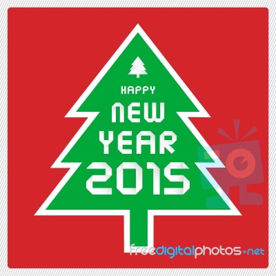 Happy New Year 2015 Greeting Card14 Stock Image