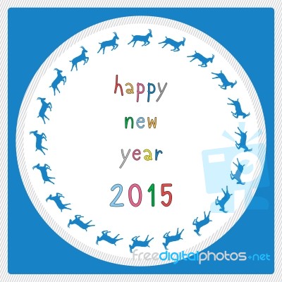 Happy New Year 2015 Greeting Card19 Stock Image