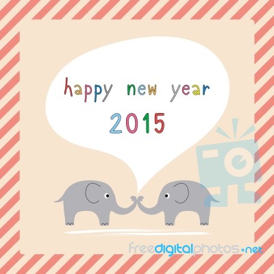 Happy New Year 2015 Greeting Card22 Stock Image