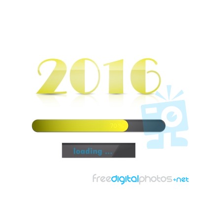 Happy New Year 2016.colorful Greeting Card Design Stock Image