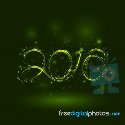 Happy New Year 2016.greeting Card Design Stock Image