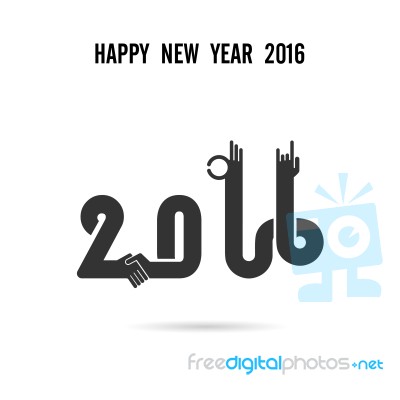 Happy New Year 2016.greeting Card Design Stock Image