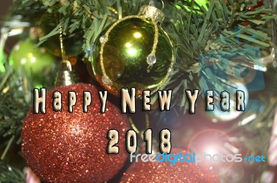 Happy New Year 2018 Stock Photo