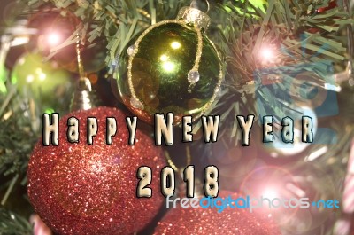 Happy New Year 2018 Stock Photo