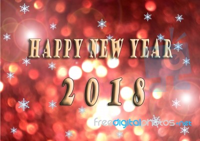 Happy New Year 2018 Stock Photo