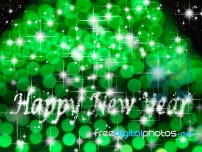 Happy New Year Light And Stars Stock Image