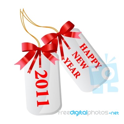 Happy New Year Tag Stock Image