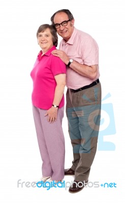 Happy Senior Couple Standing Stock Photo