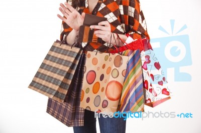 Happy Shoppers Stock Photo