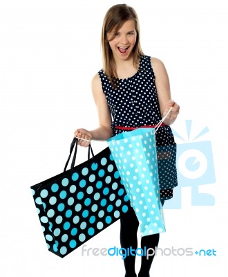 Happy Shopping. Yipeee Stock Photo