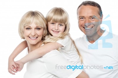 Happy Small Family Stock Photo