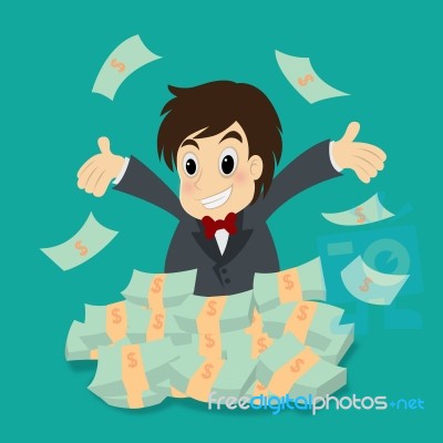 Happy Successful Businessman Stock Image