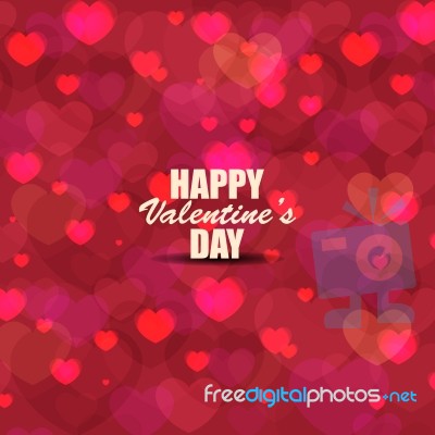 Happy Valentines Day And Background,pink Color Background Stock Image