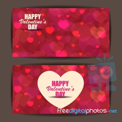 Happy Valentines Day And Card Design Stock Image