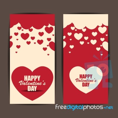 Happy Valentines Day Card And Banner Design Stock Image