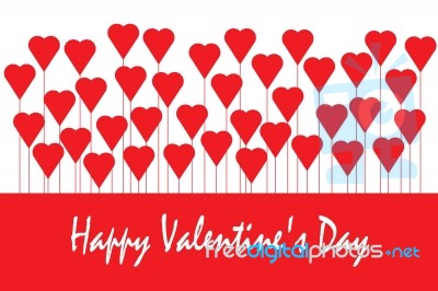 Happy Valentine's Day Greeting Card  Illustration Stock Image