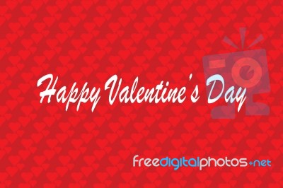 Happy Valentine's Day Greeting Card  Illustration Stock Image