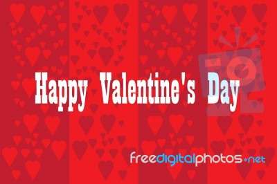 Happy Valentine's Day Greeting Card  Illustration Stock Image