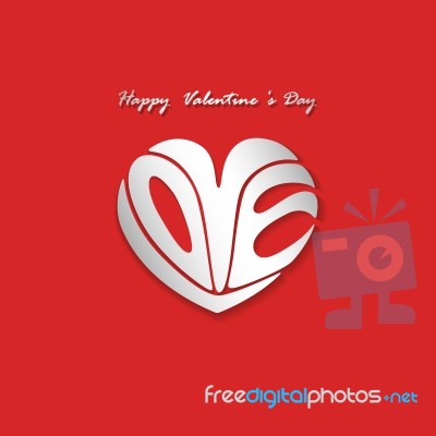 Happy Valentines Day Lettering Background Stock Image