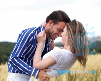 Happy Young Adults In Love Stock Photo