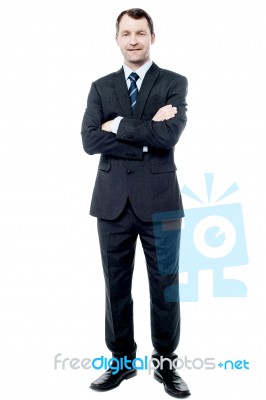 Happy Young Businessman Smiling Stock Photo