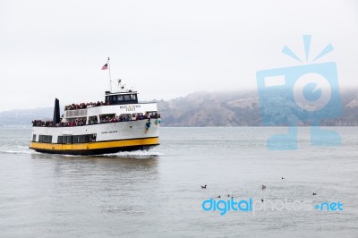 Harbor Emperor Arriving In San Francisco At Pier 39 Stock Photo