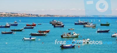 Harbor In Cascais Stock Photo