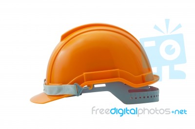 Hard Hat On White Background Stock Photo