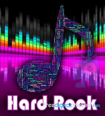 Hard Rock Music Represents Sound Tracks And Harmonies Stock Image