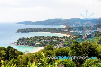 Hat Kata Karon Viewpoint In Phuket Island Stock Photo