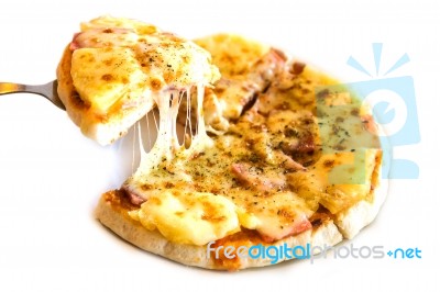 Hawaiian Pizza Stock Photo