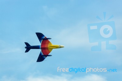 Hawker Hunter Miss Demeanour Aerial Display At Airbourne Stock Photo