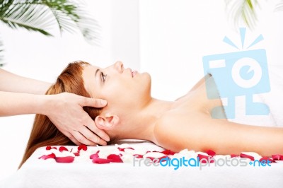 Head And Temple Massage Stock Photo