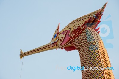 Head Of Swan From Suphannahong Boat, Wat Cha Lor Temple, Thailan… Stock Photo