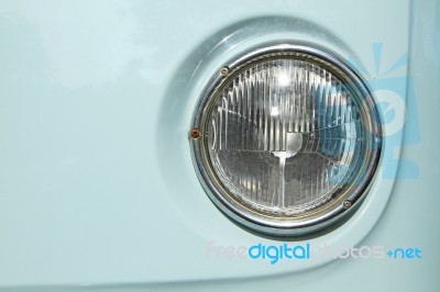 Headlight Of Vintage Car Stock Photo