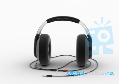 Headphone With Wire Stock Image