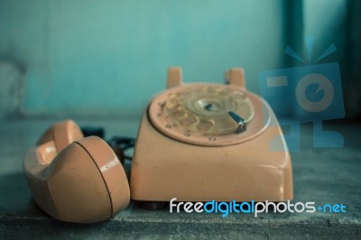 Headsets On Concrete Stock Photo