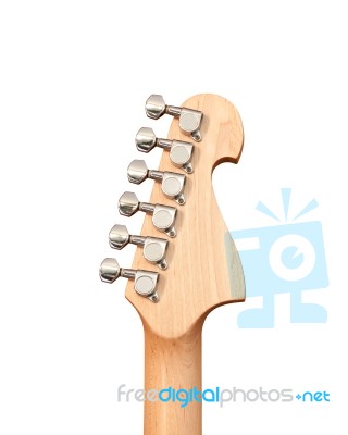 Headstock Of Electric Guitar Stock Photo