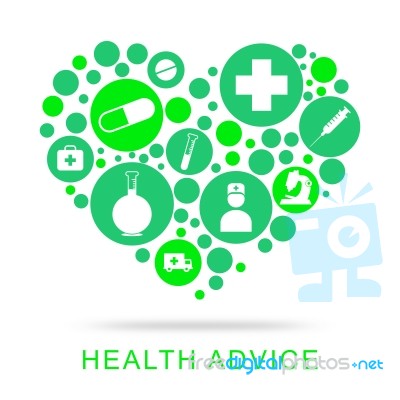 Health Advice Represents Preventive Medicine And Advisor Stock Image