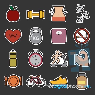 Health And Fitness Icon Stock Image