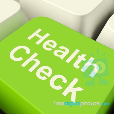 Health Check Computer Key Stock Image