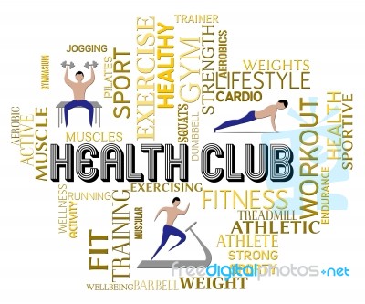 Health Club Represents Getting Fit And Healthy Stock Image