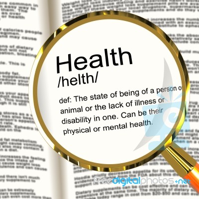 Health Definition Magnifier Stock Image