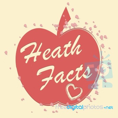 Health Facts Indicates Healthy Information And Care Stock Image