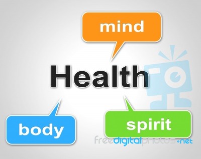 Health Words Represents Preventive Medicine And Care Stock Image