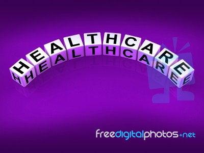 Healthcare Dice Show Medical Wellbeing And Health Checks Stock Image