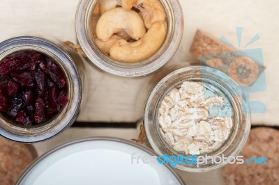 Healthy Breakfast Ingredients Stock Photo