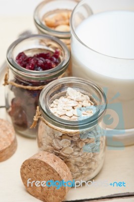 Healthy Breakfast Ingredients Stock Photo