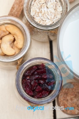 Healthy Breakfast Ingredients Stock Photo