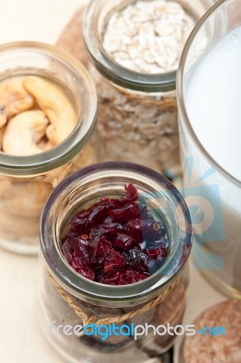 Healthy Breakfast Ingredients Stock Photo